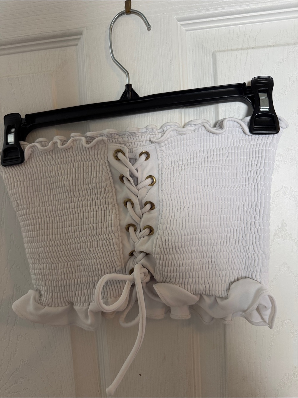 Peixoto White Smocked Tube Top